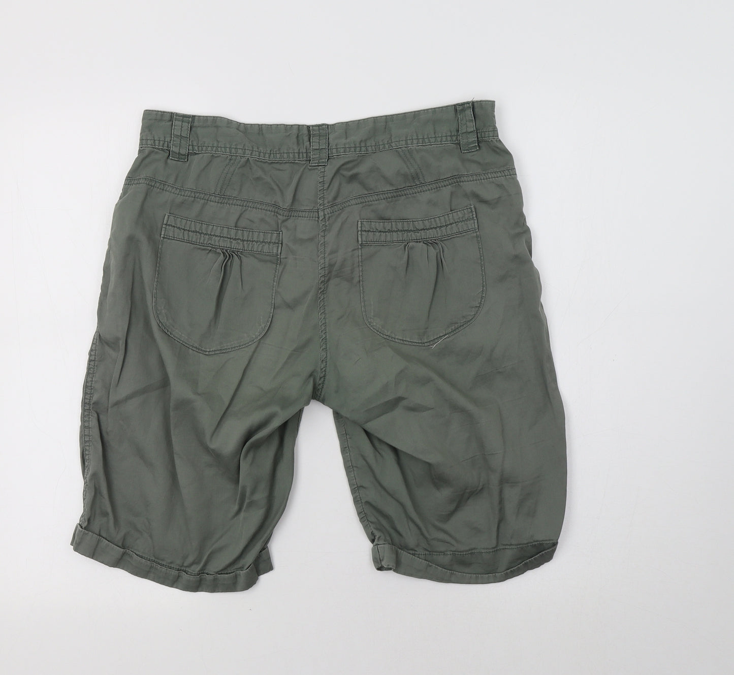 Dorothy Perkins Womens Green   Boyfriend Shorts Size 12