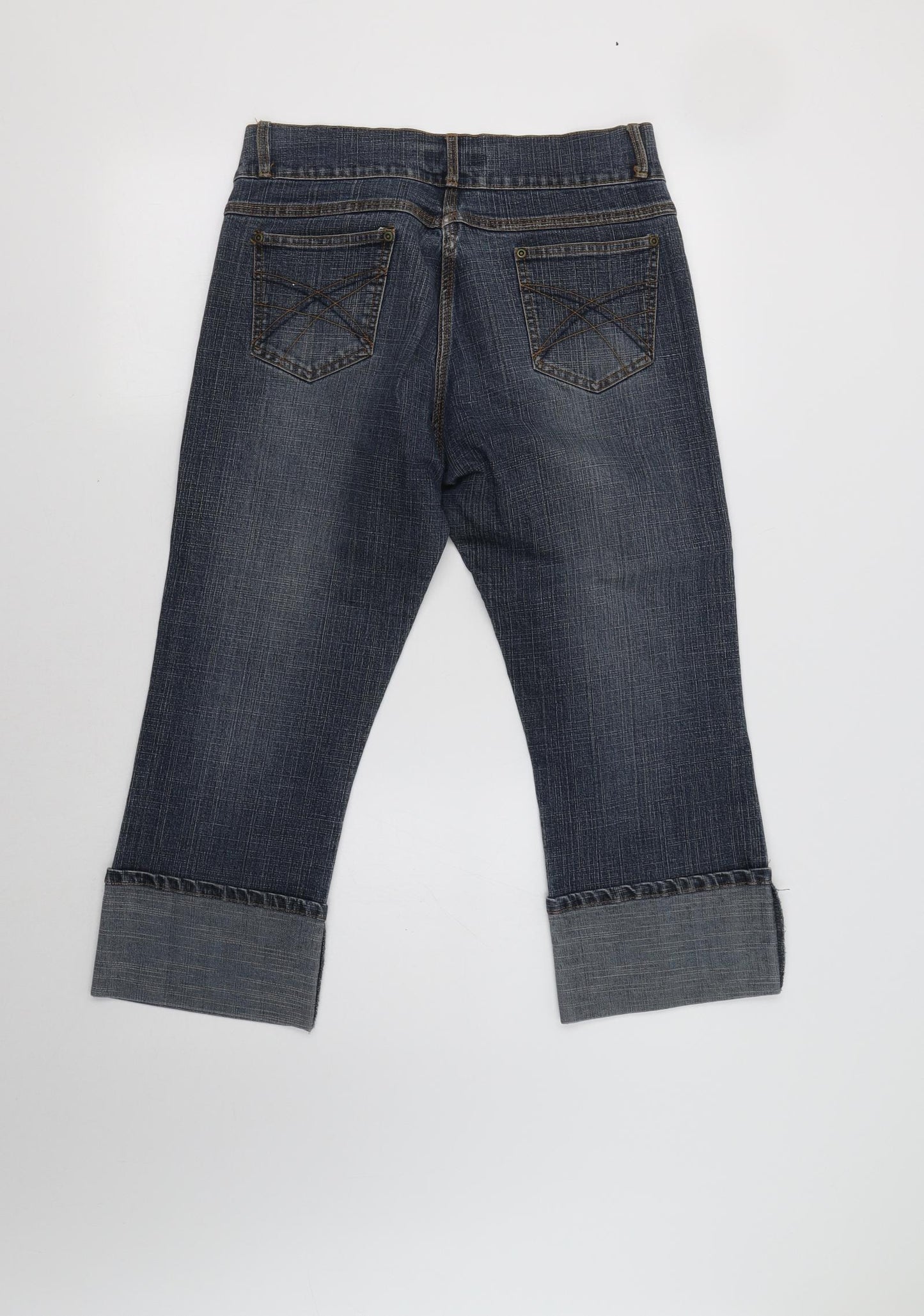 Dorothy Perkins Womens Blue  Denim Cropped Jeans Size 12 L22 in