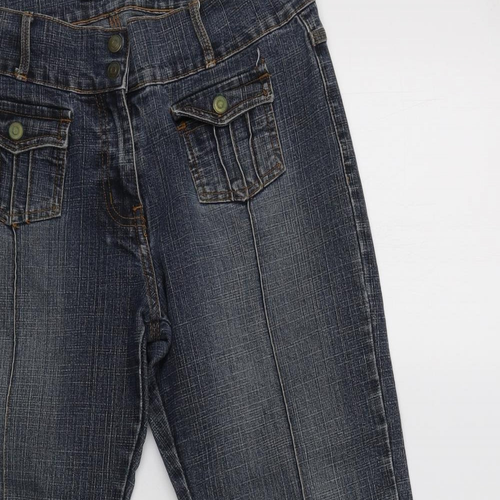 Dorothy Perkins Womens Blue  Denim Cropped Jeans Size 12 L22 in