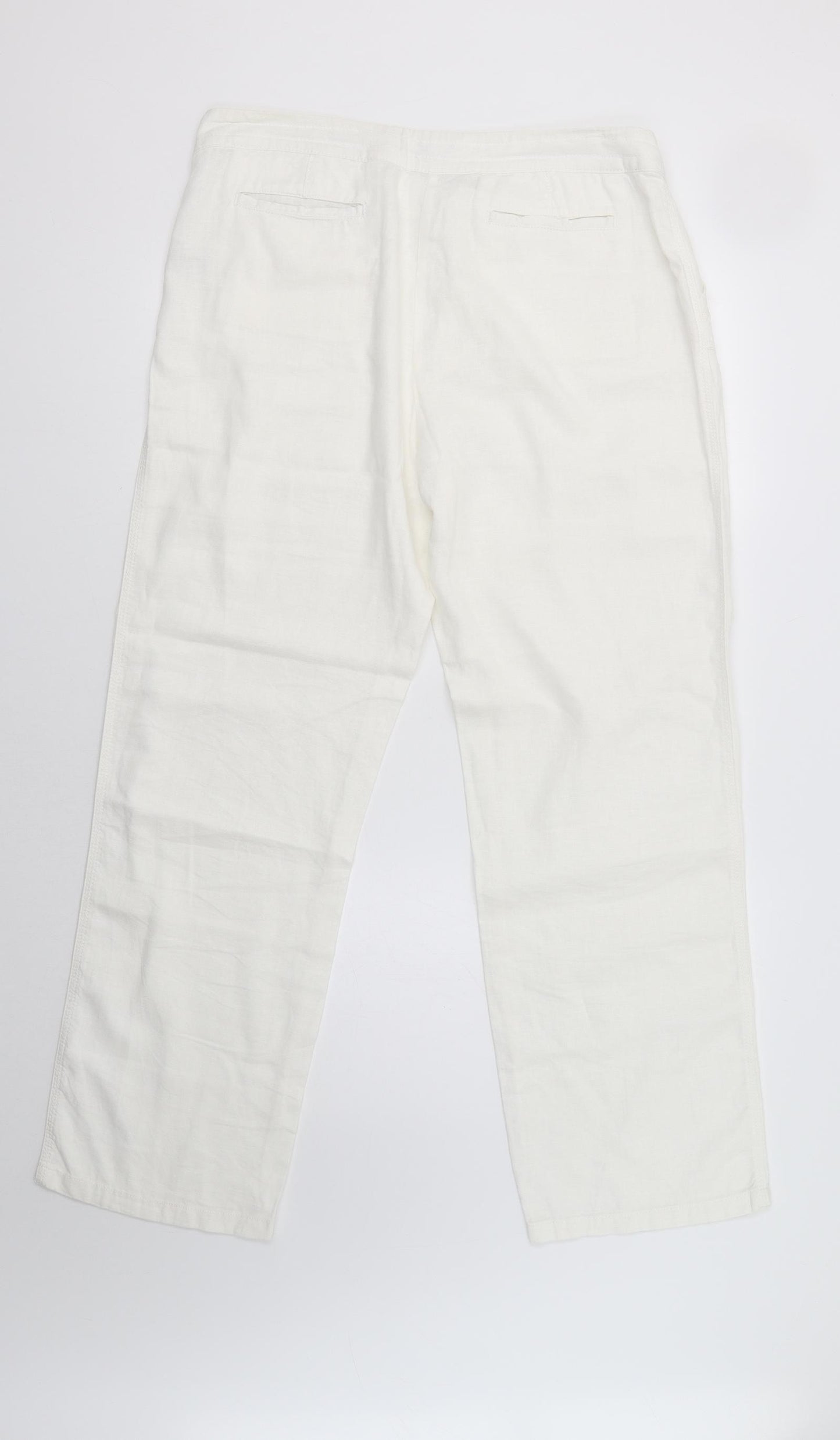 Papaya Womens White   Trousers  Size 14 L31 in