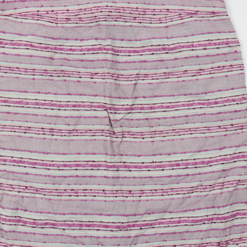 White Stuff Womens Purple Striped  A-Line Skirt Size 8