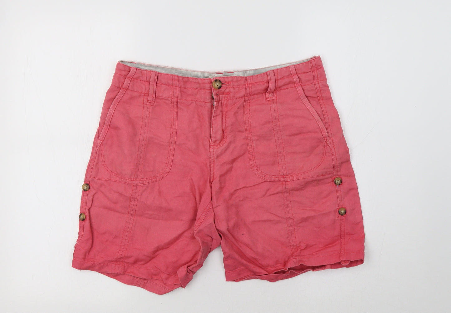White Stuff Womens Pink   Cargo Shorts Size 10