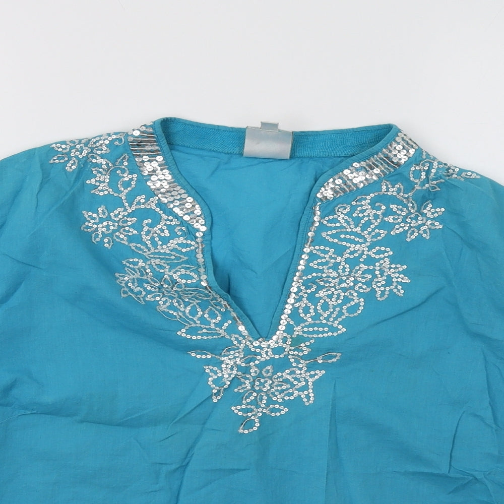 Mint Womens Blue   Tunic Blouse Size 16