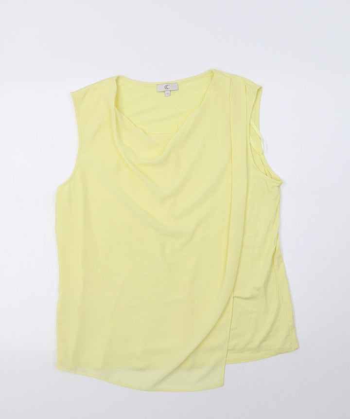 CC Womens Yellow Basic Tank Size 16