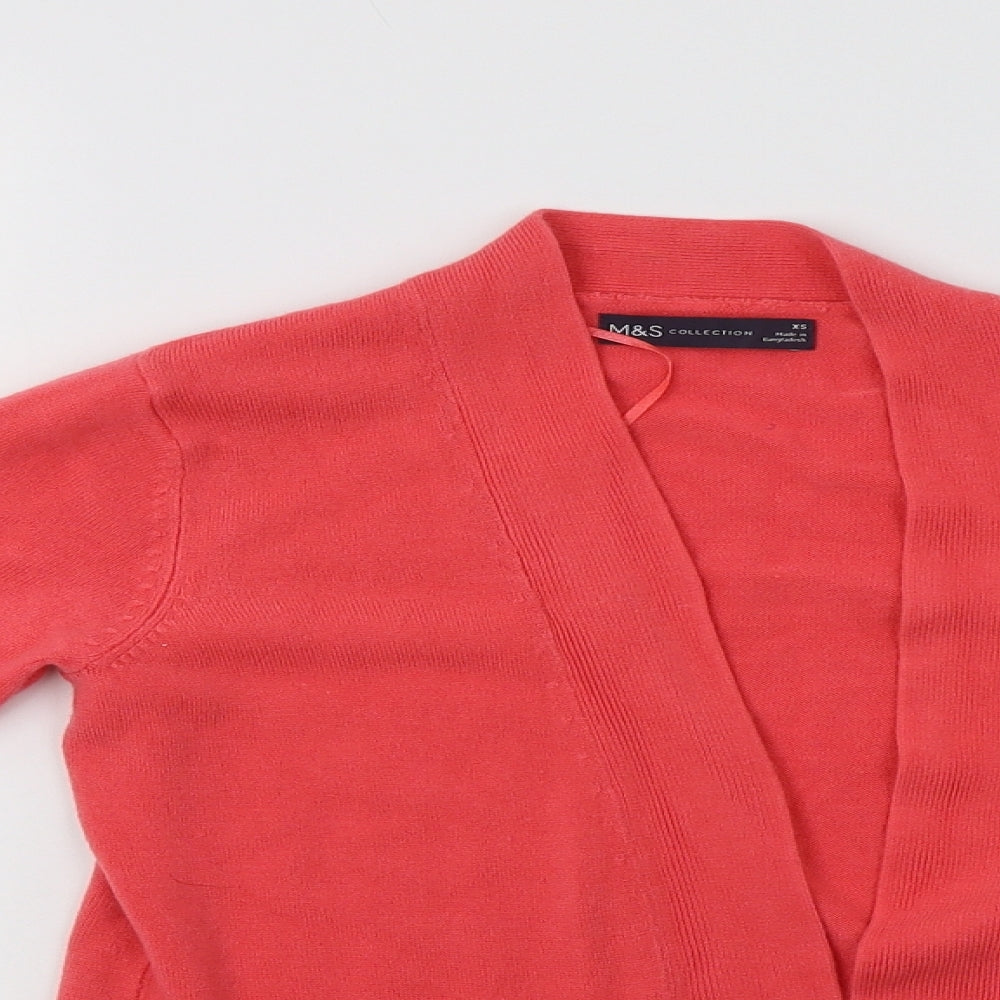 M&S Womens Pink   Cardigan Jumper Size XS