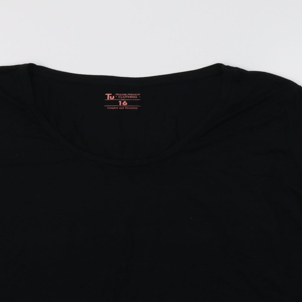 TU Womens Black   Basic T-Shirt Size 16