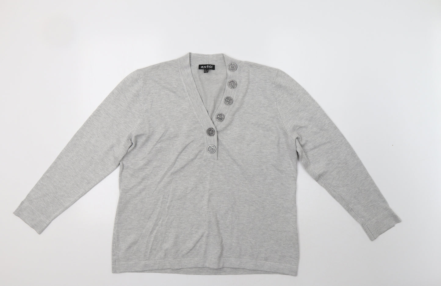 Marble Womens Grey   Pullover Jumper Size L