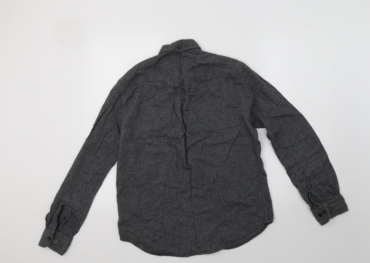 Avenue Mens Grey    Button-Up Size M