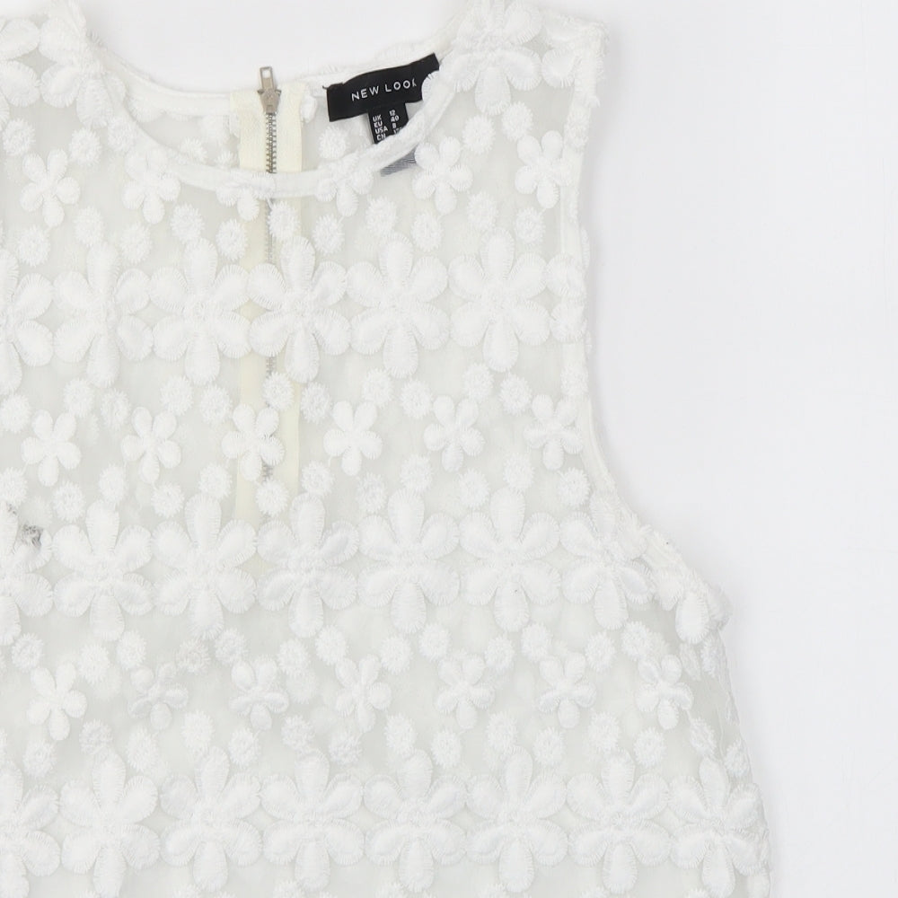 New Look Womens White   Basic Blouse Size 12
