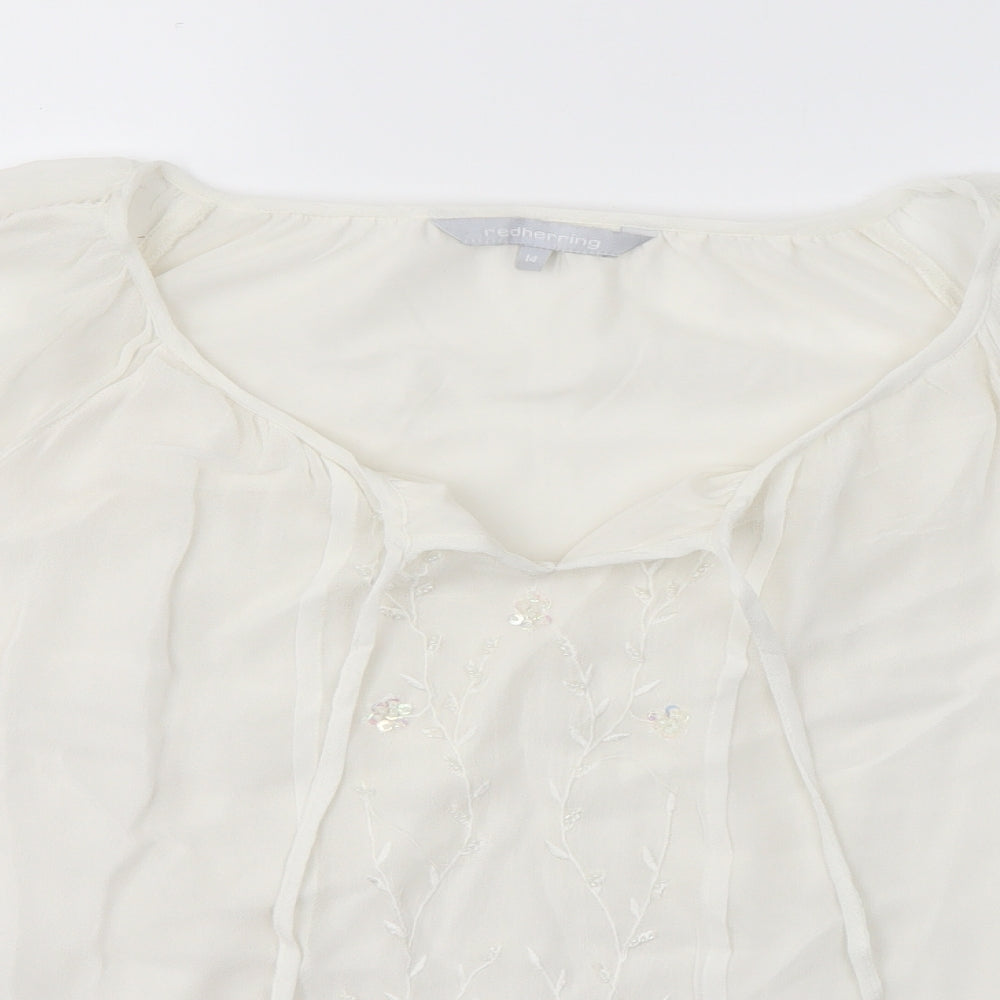 Redherring Womens White   Basic Blouse Size 14