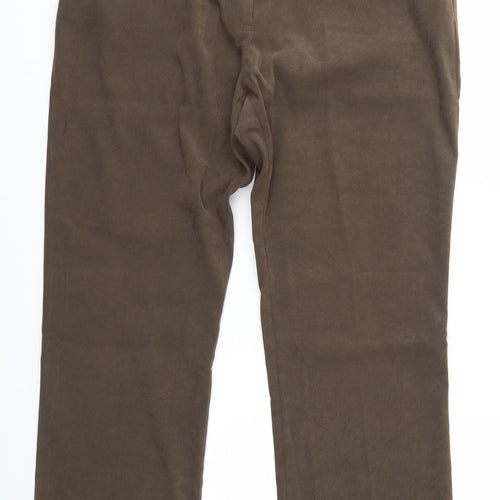 Casual Comfort Womens Green   Dress Pants Trousers Size 16 L31 in