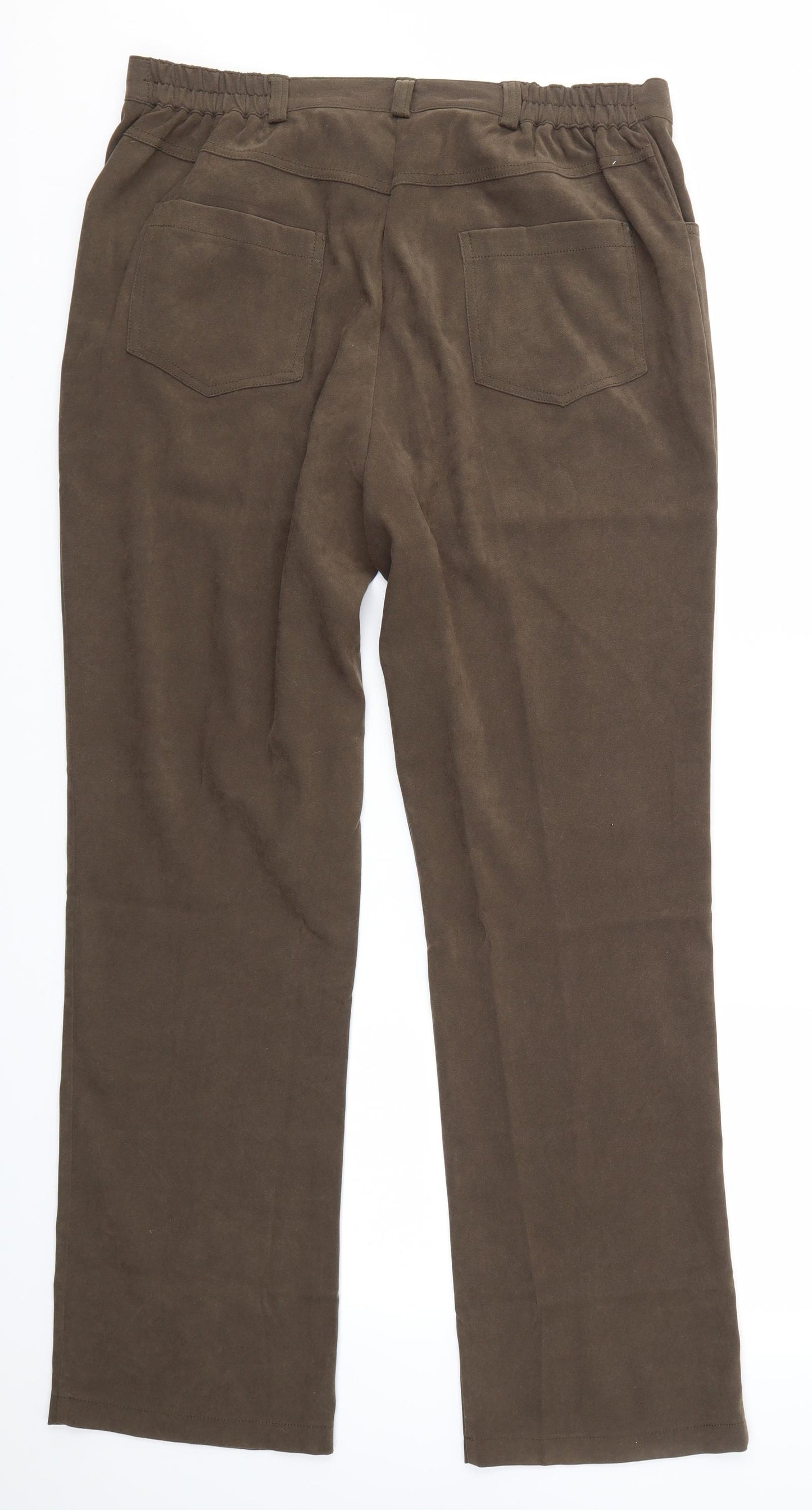 Casual Comfort Womens Green   Dress Pants Trousers Size 16 L31 in