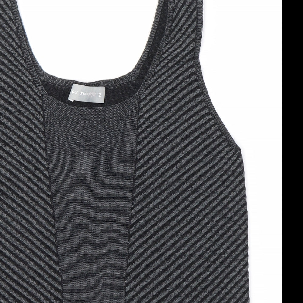 M&S Womens Grey   Basic Blouse Size 12