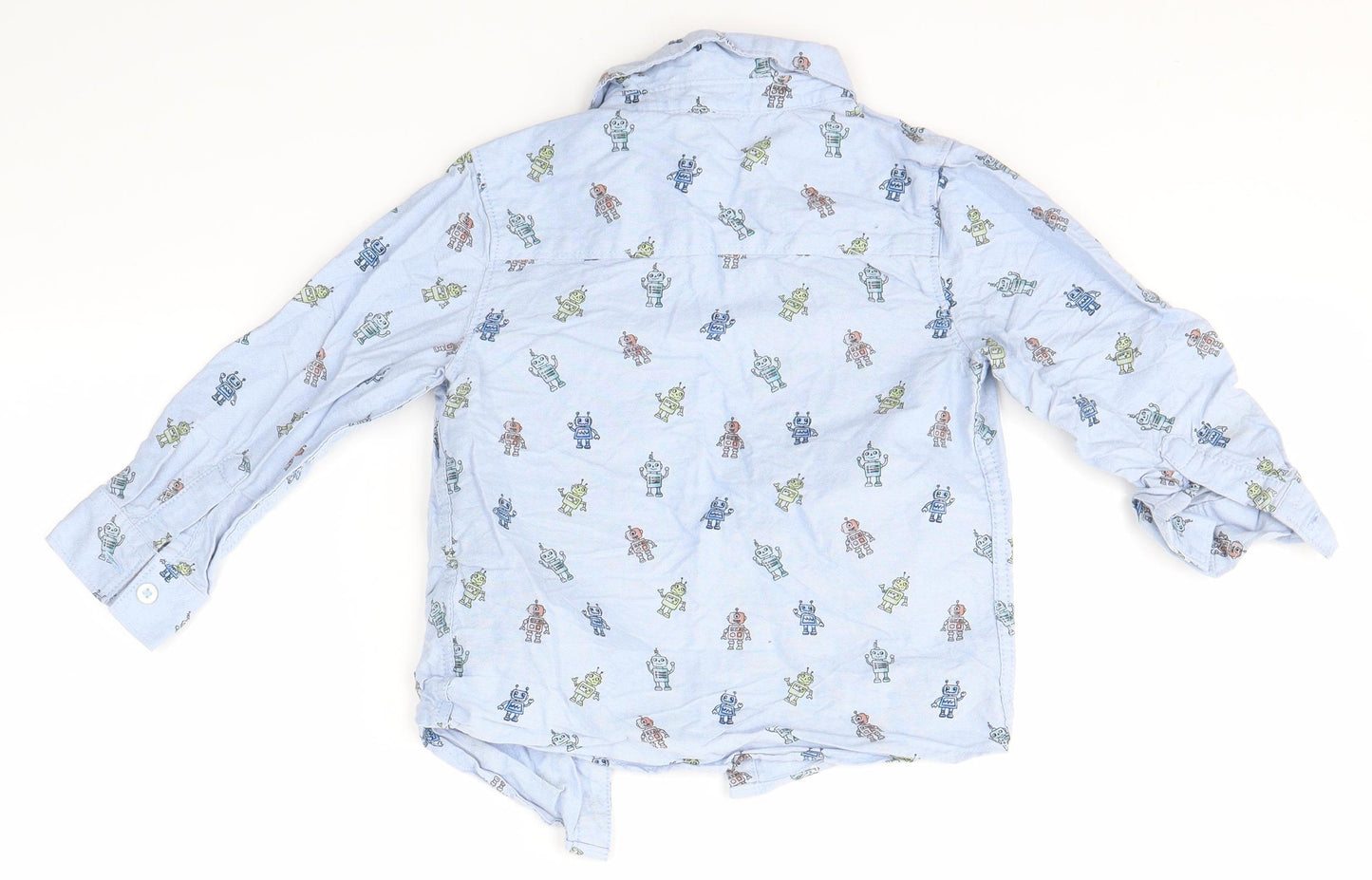F&F Boys Blue   Basic Button-Up Size 3-4 Years
