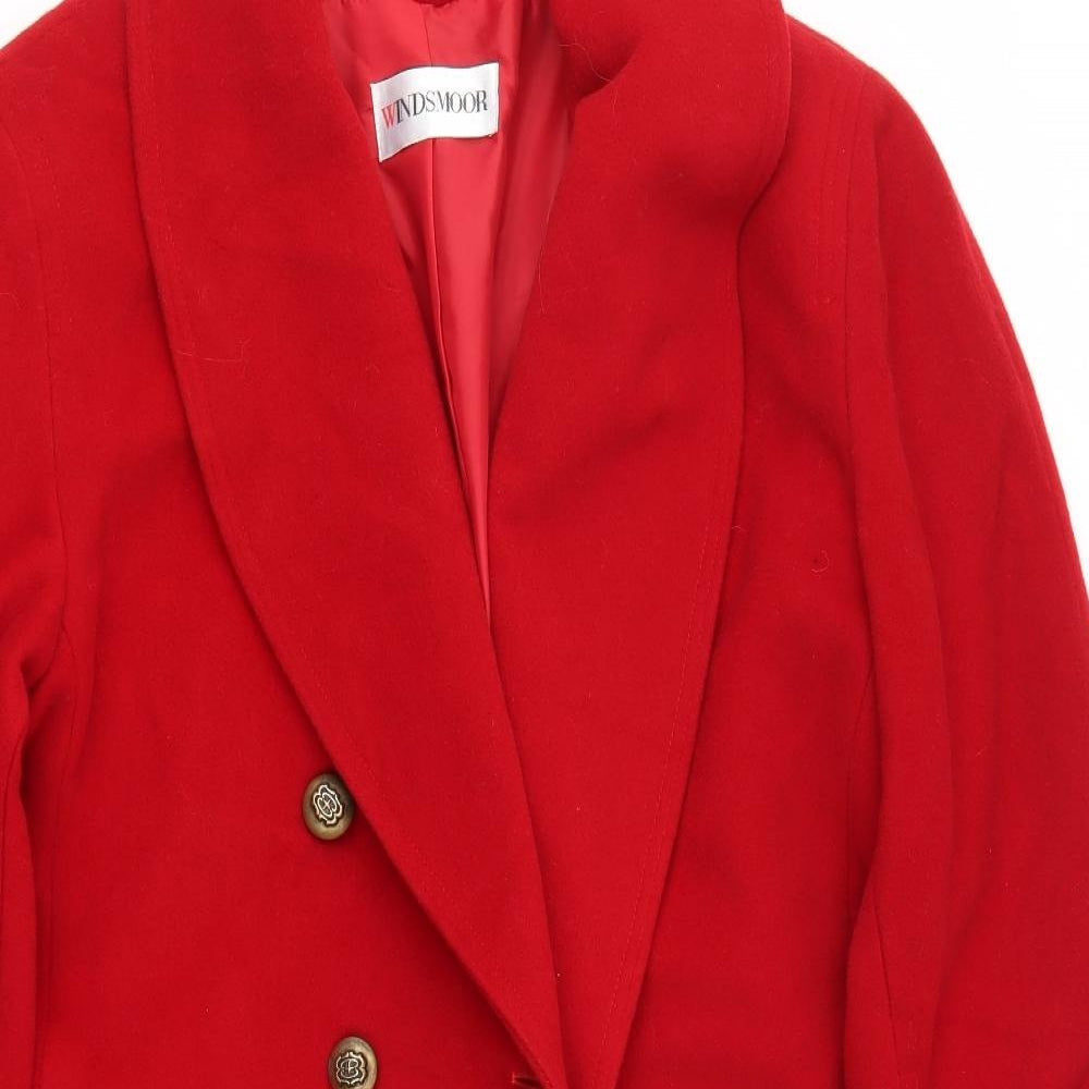 Windsmoor Womens Red   Overcoat Coat Size 14