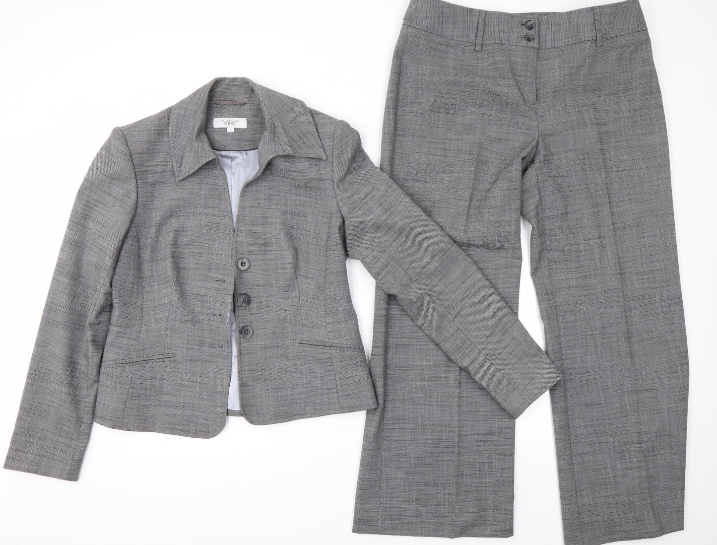 NEXT` Womens Grey   Trouser Suit Suit Set Size 12 L28 in