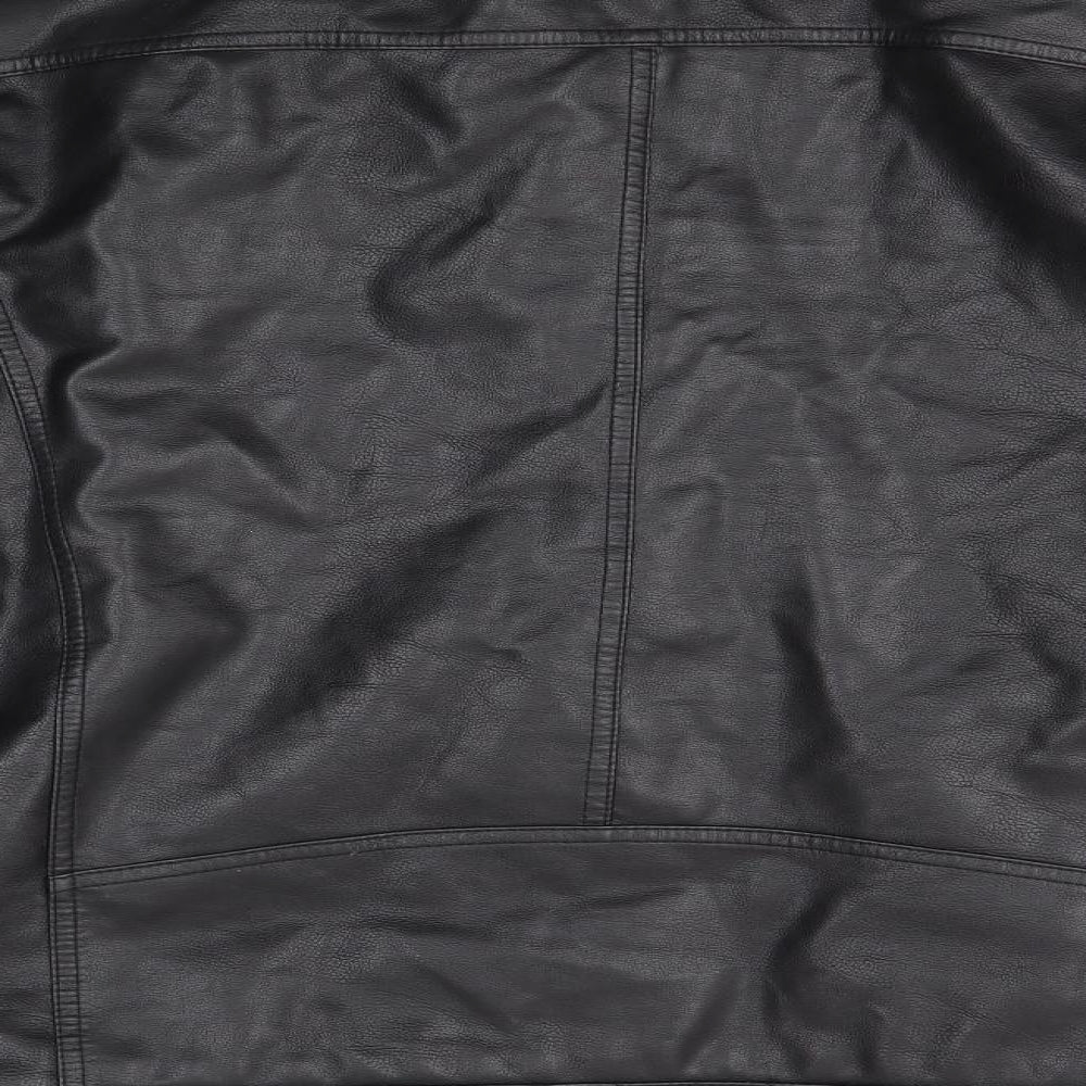 River Island Mens Black   Overcoat Coat Size L