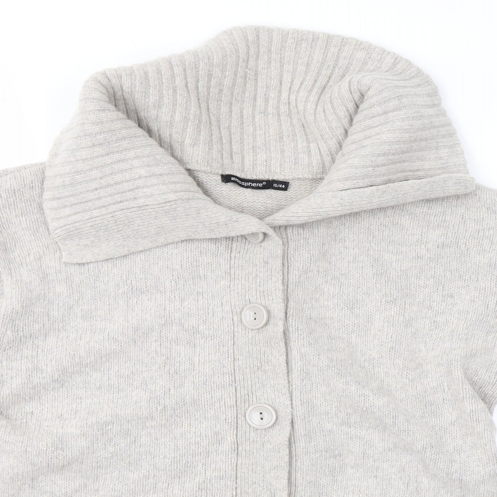 Primark Womens Grey   Cardigan Jumper Size 16