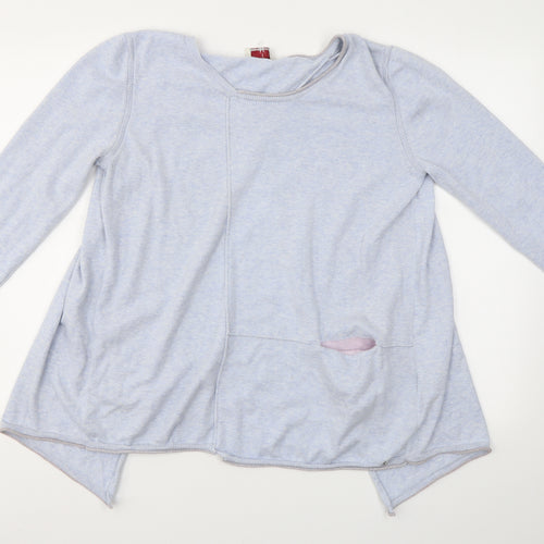 Wrap Womens Blue   Pullover Jumper Size 16  - Open back
