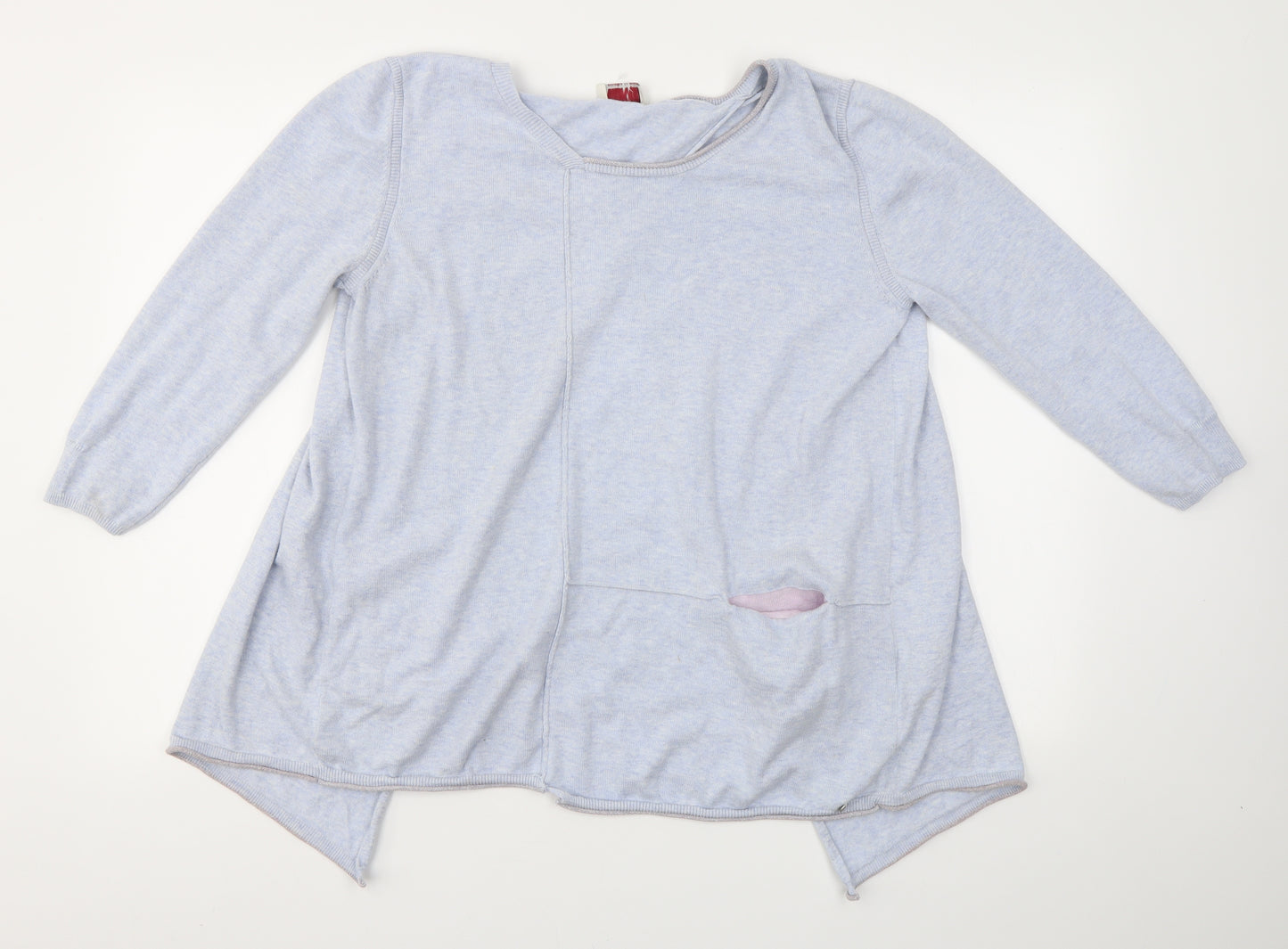 Wrap Womens Blue   Pullover Jumper Size 16  - Open back