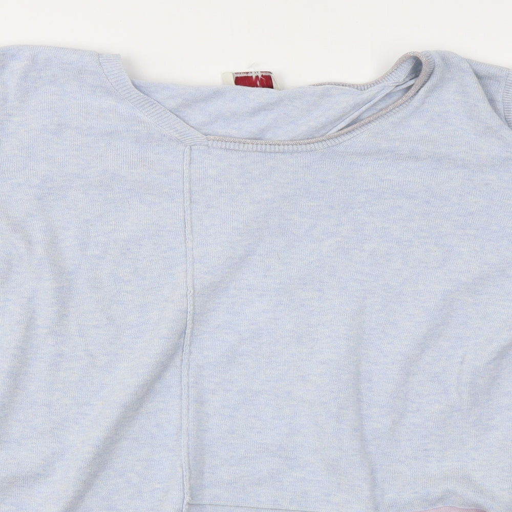 Wrap Womens Blue   Pullover Jumper Size 16  - Open back