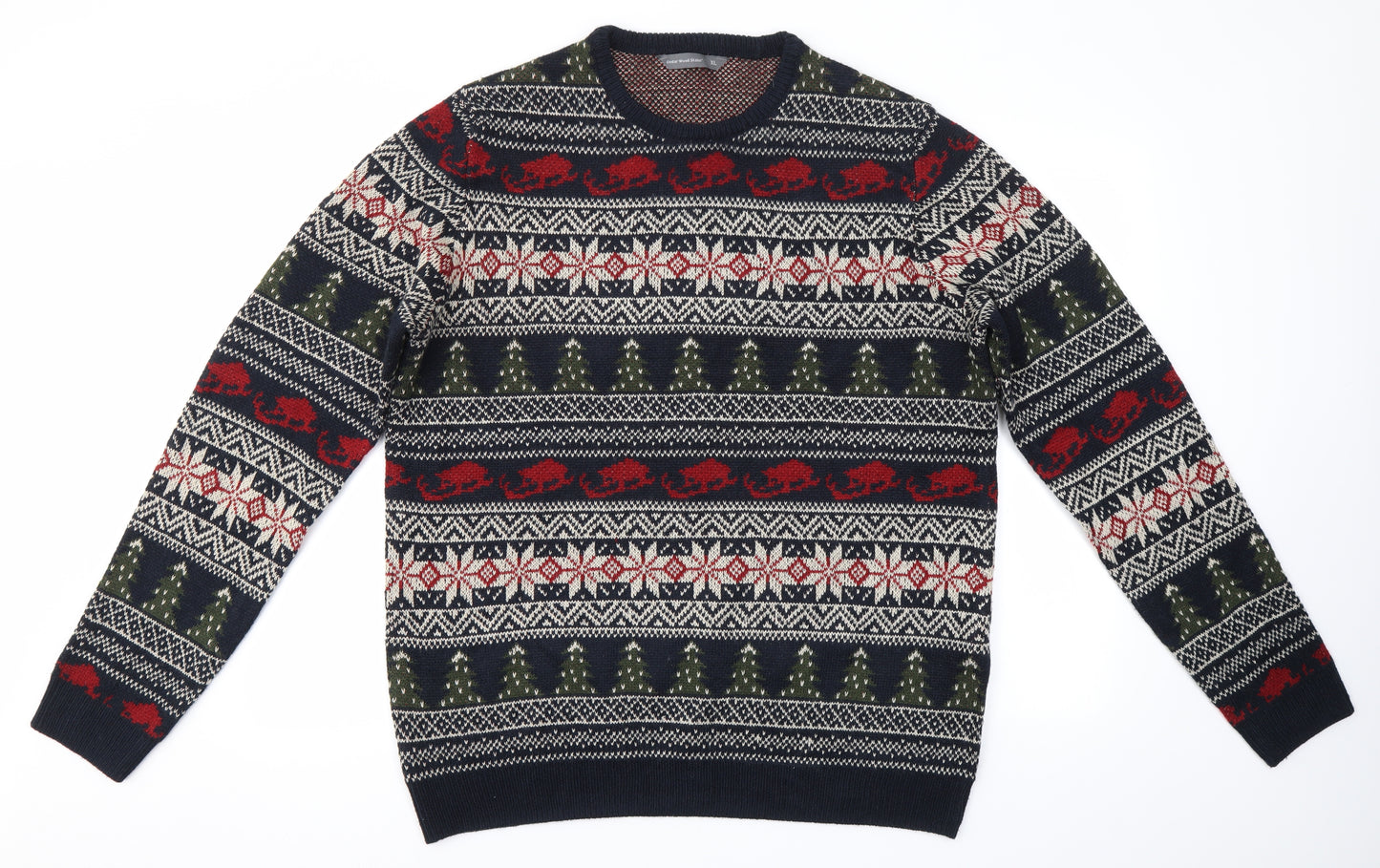 Primark Mens Multicoloured   Pullover Jumper Size XL  - Christmas