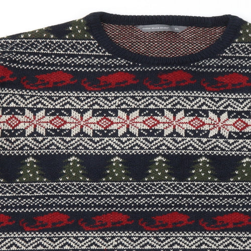 Primark Mens Multicoloured   Pullover Jumper Size XL  - Christmas