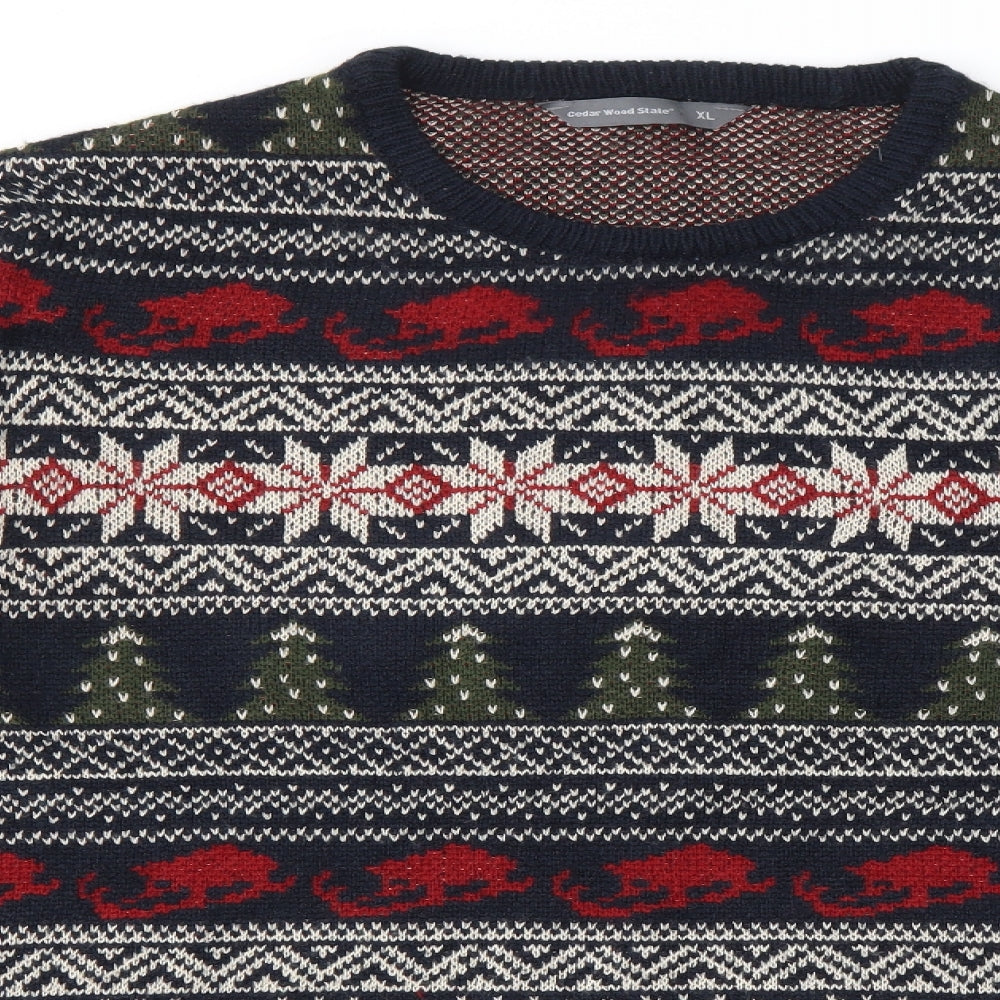 Primark Mens Multicoloured   Pullover Jumper Size XL  - Christmas