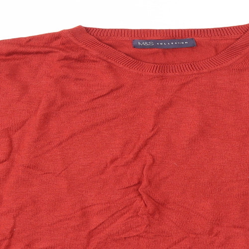 M&S Womens Orange   Pullover Jumper Size 22