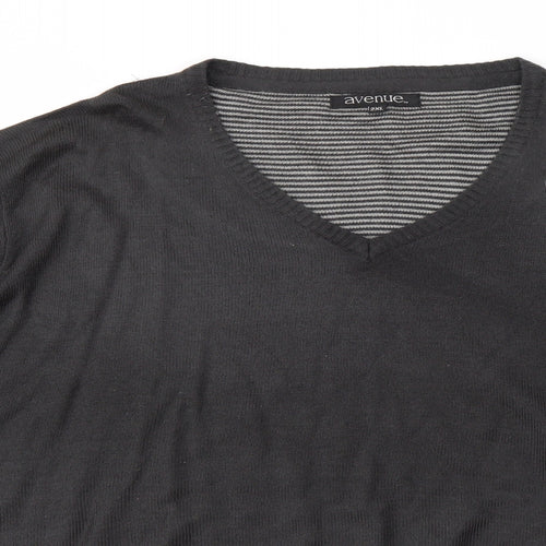 Avenue Mens Grey   Pullover Jumper Size 2XL