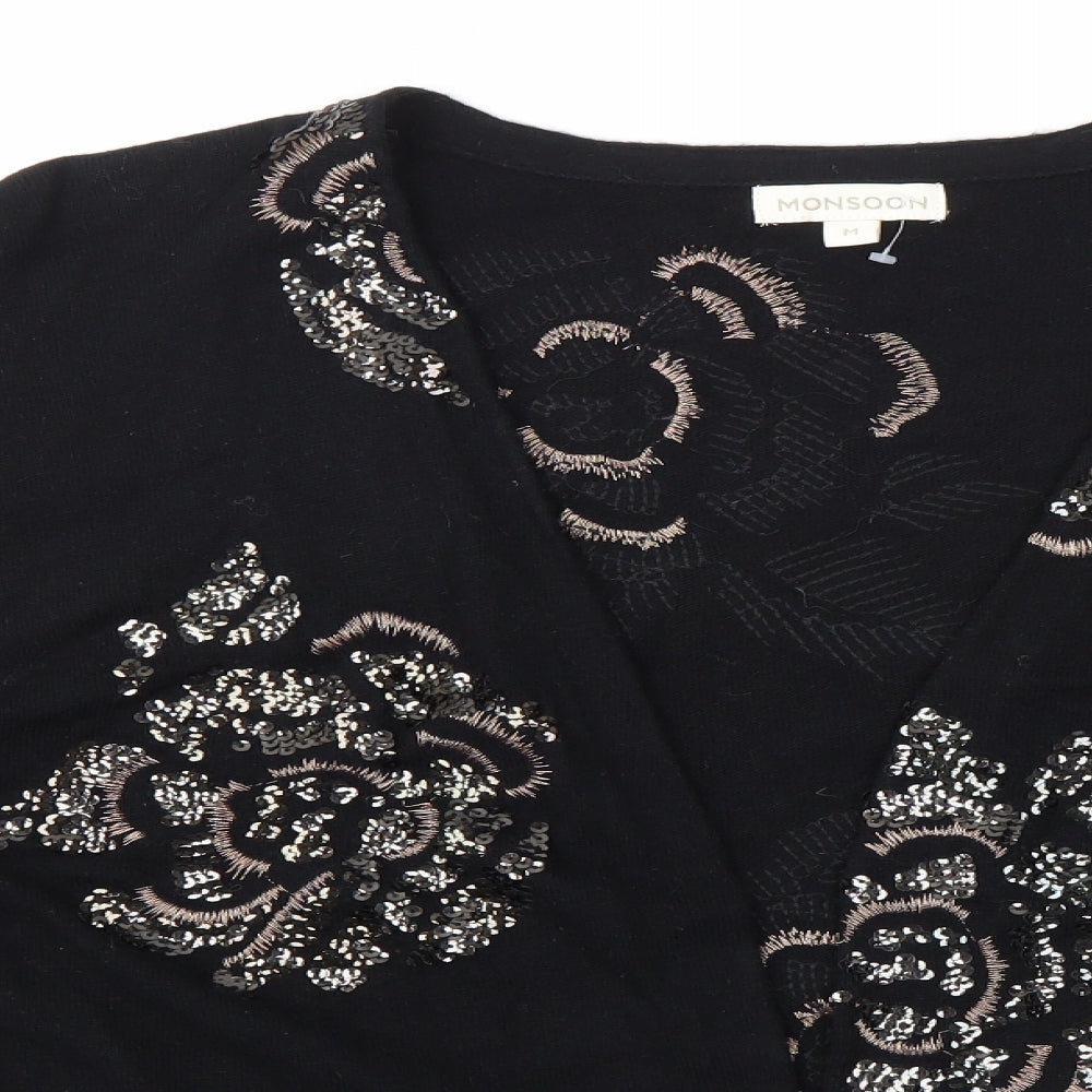 Monsoon Womens Black   Cardigan Jumper Size M