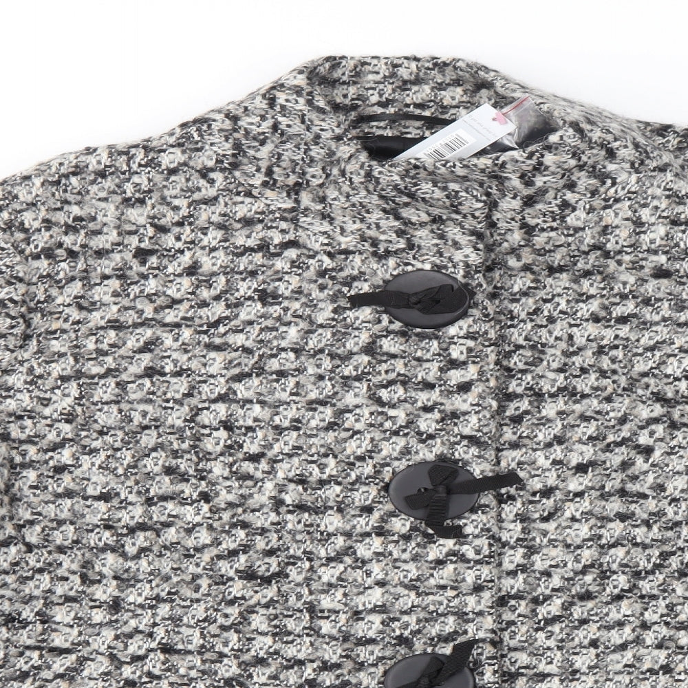 M&S Womens Grey   Overcoat Coat Size 22