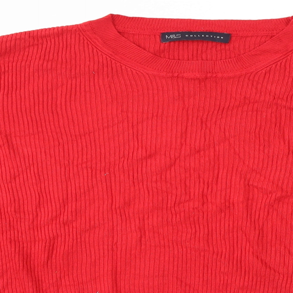 M&S Womens Red   Pullover Jumper Size 20