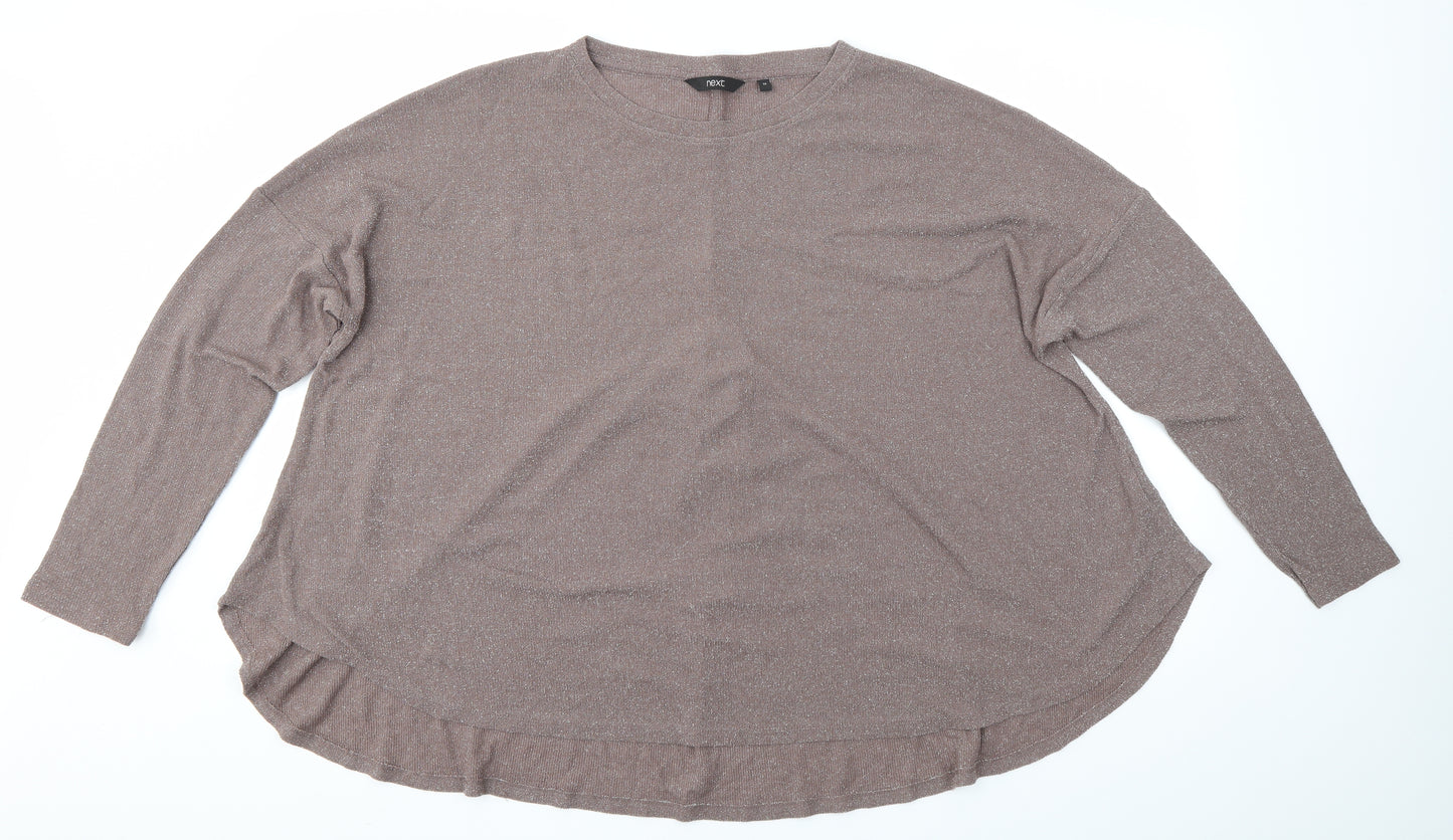 NEXT Womens Brown   Basic Blouse Size 14