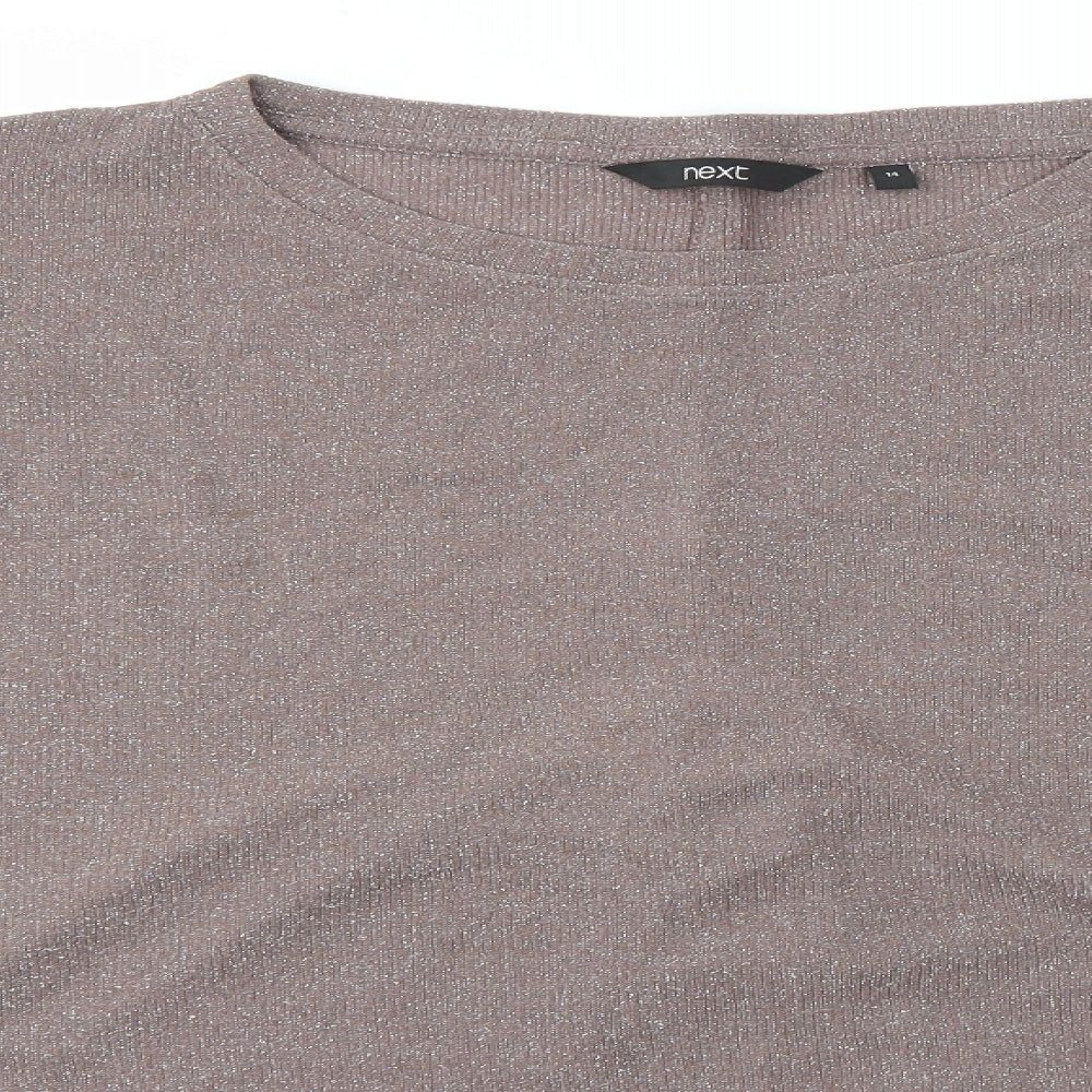 NEXT Womens Brown   Basic Blouse Size 14