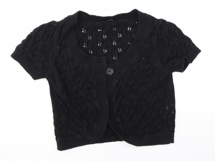 Dorothy Perkins Womens Black Cardigan Jumper Size 8