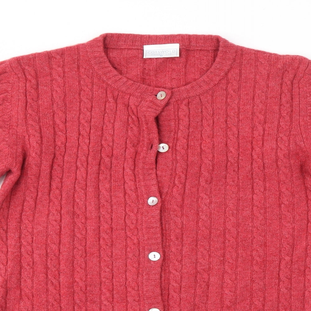 Cotswold Collections Womens Red   Cardigan Jumper Size M