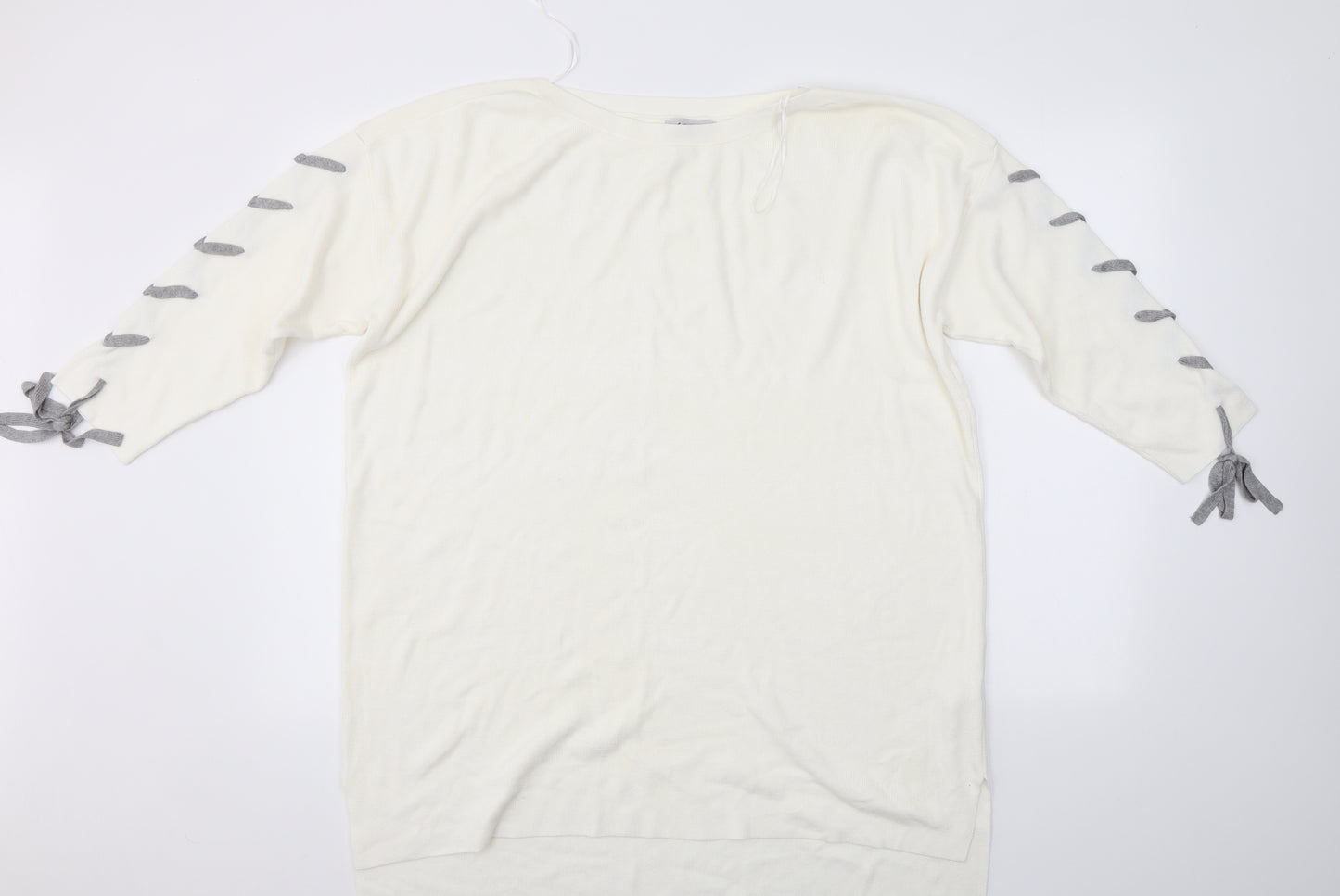 Soon Womens White   Pullover Jumper Size 18