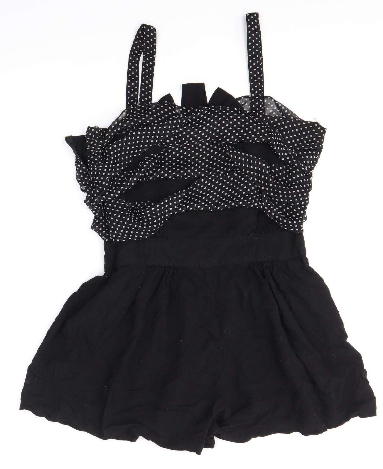 Miss Selfridge Womens Black   Playsuit One-Piece Size 12
