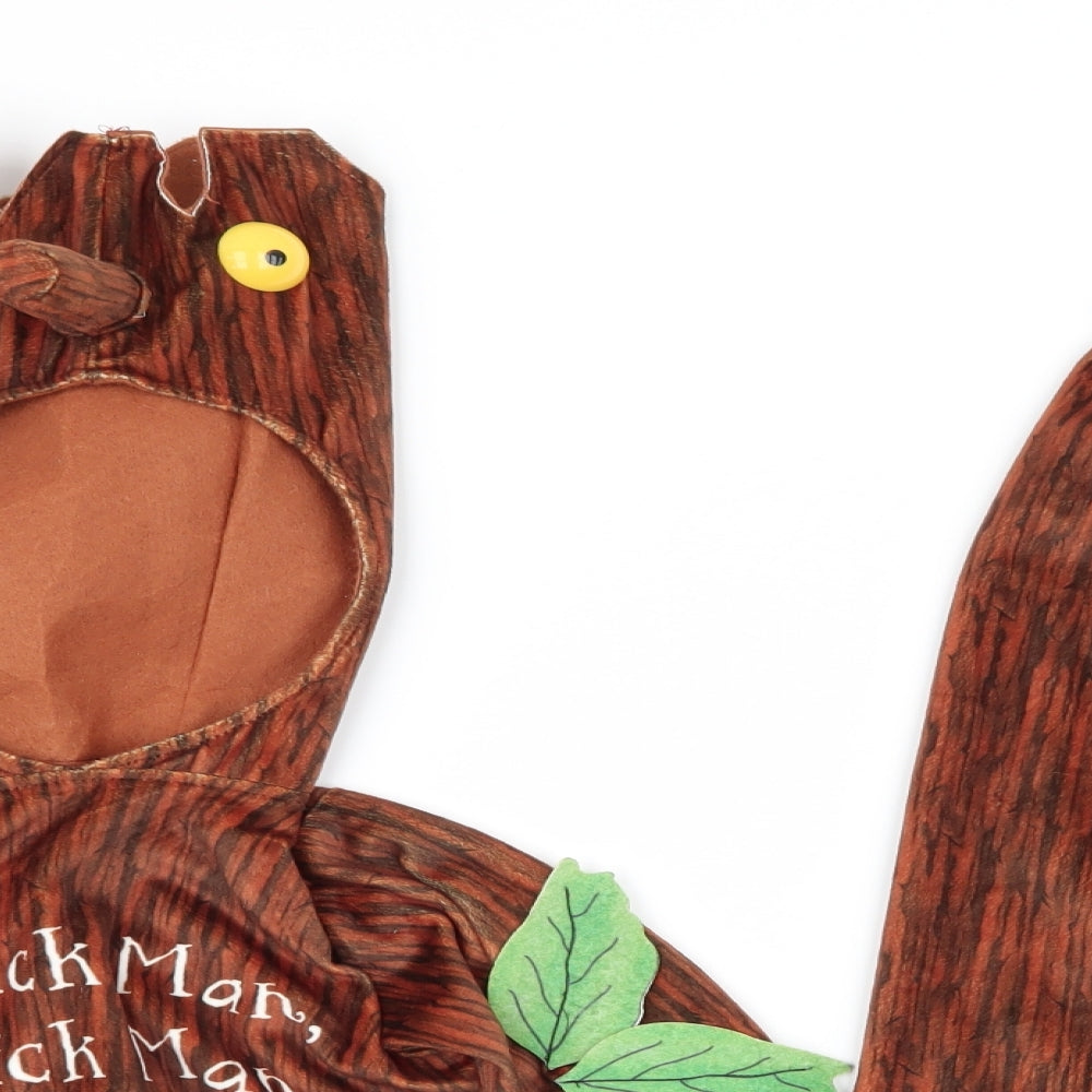 TU Boys Brown Floral   One Piece Size 5-6 Years  - Stick Man Fancy Dress Outfit