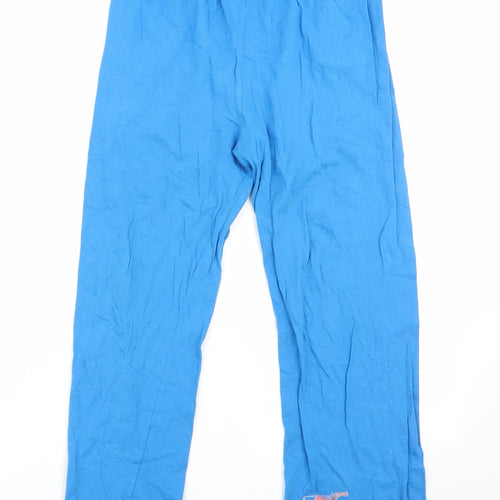 Preworn Boys Blue Solid   Pyjama Pants Size 9-10 Years  - Spiderman