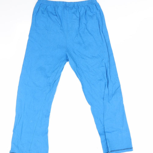 Preworn Boys Blue Solid   Pyjama Pants Size 9-10 Years  - Spiderman