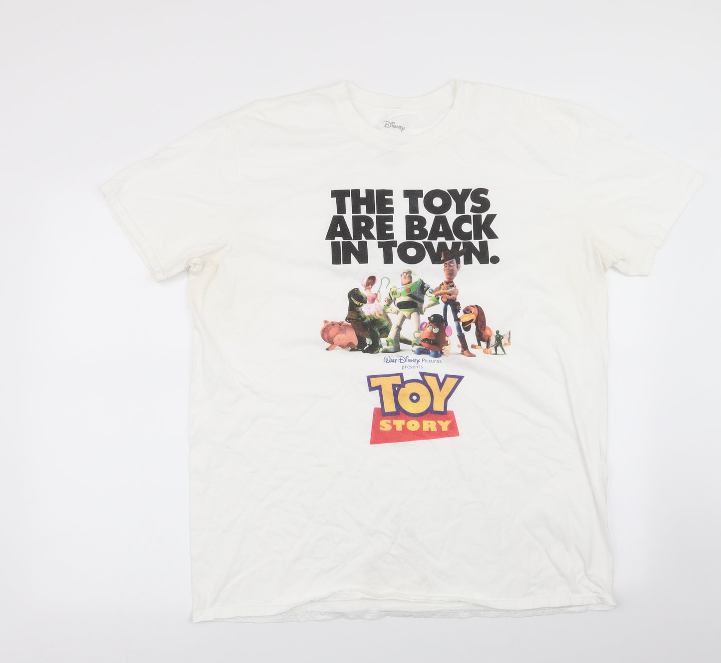 Disney Mens Ivory    T-Shirt Size XL  - Toy Story