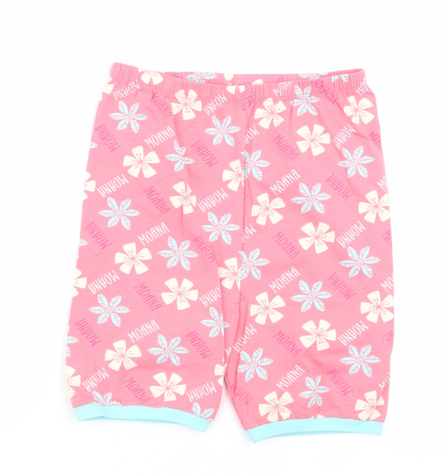 Character.Com Girls Pink Floral   Pyjama Pants Size 12 Years  - Blue Yellow Flowers