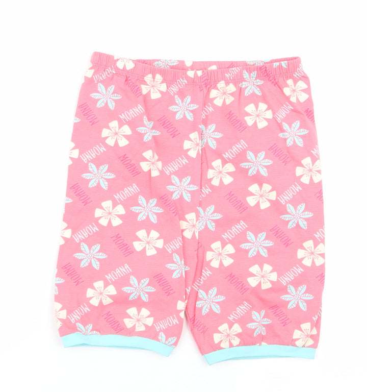 Character.Com Girls Pink Floral   Pyjama Pants Size 12 Years  - Blue Yellow Flowers