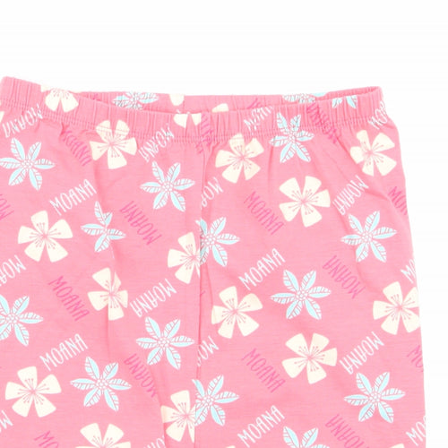 Character.Com Girls Pink Floral   Pyjama Pants Size 12 Years  - Blue Yellow Flowers