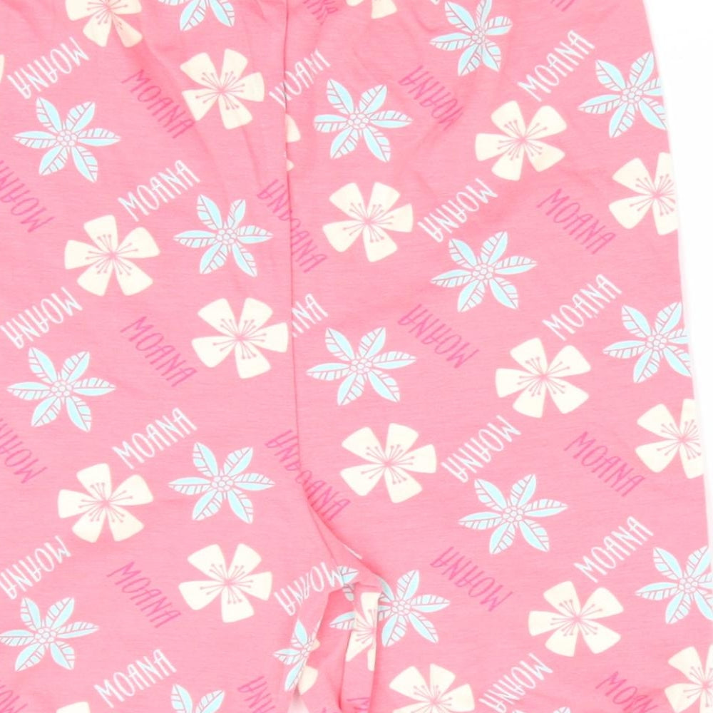 Character.Com Girls Pink Floral   Pyjama Pants Size 12 Years  - Blue Yellow Flowers