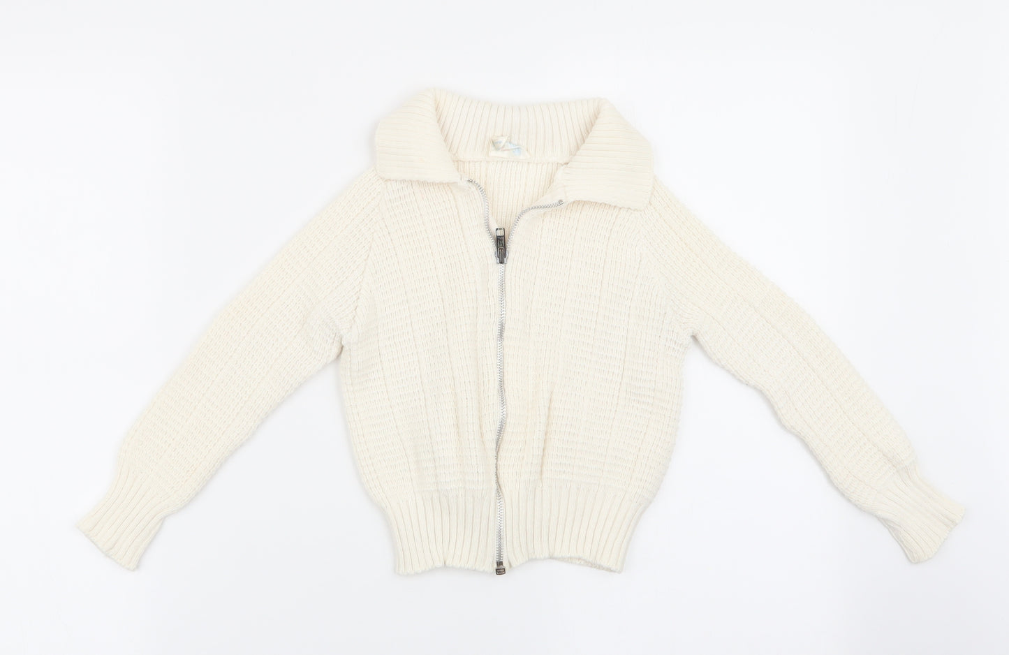 Delamere Girls Ivory   Cardigan Jumper Size 5-6 Years  - Collared