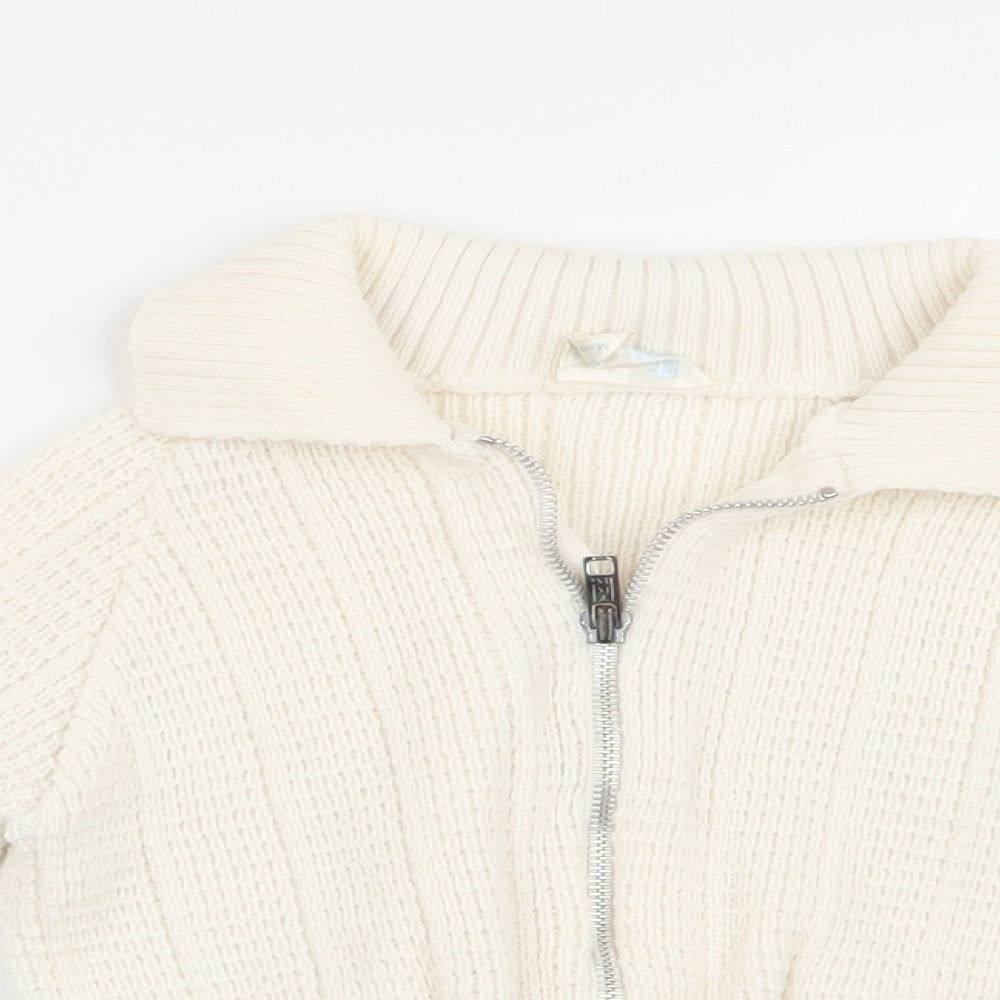 Delamere Girls Ivory   Cardigan Jumper Size 5-6 Years  - Collared