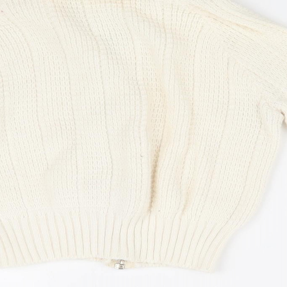 Delamere Girls Ivory   Cardigan Jumper Size 5-6 Years  - Collared
